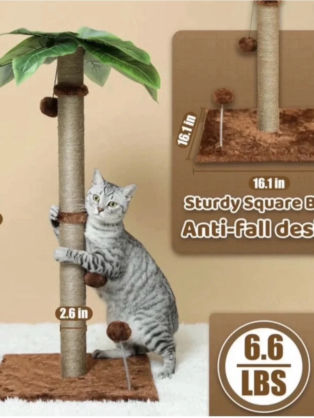 Cat Scratching Post 35'' Tall Cat Scratcher Tree Tower Scratching Posts